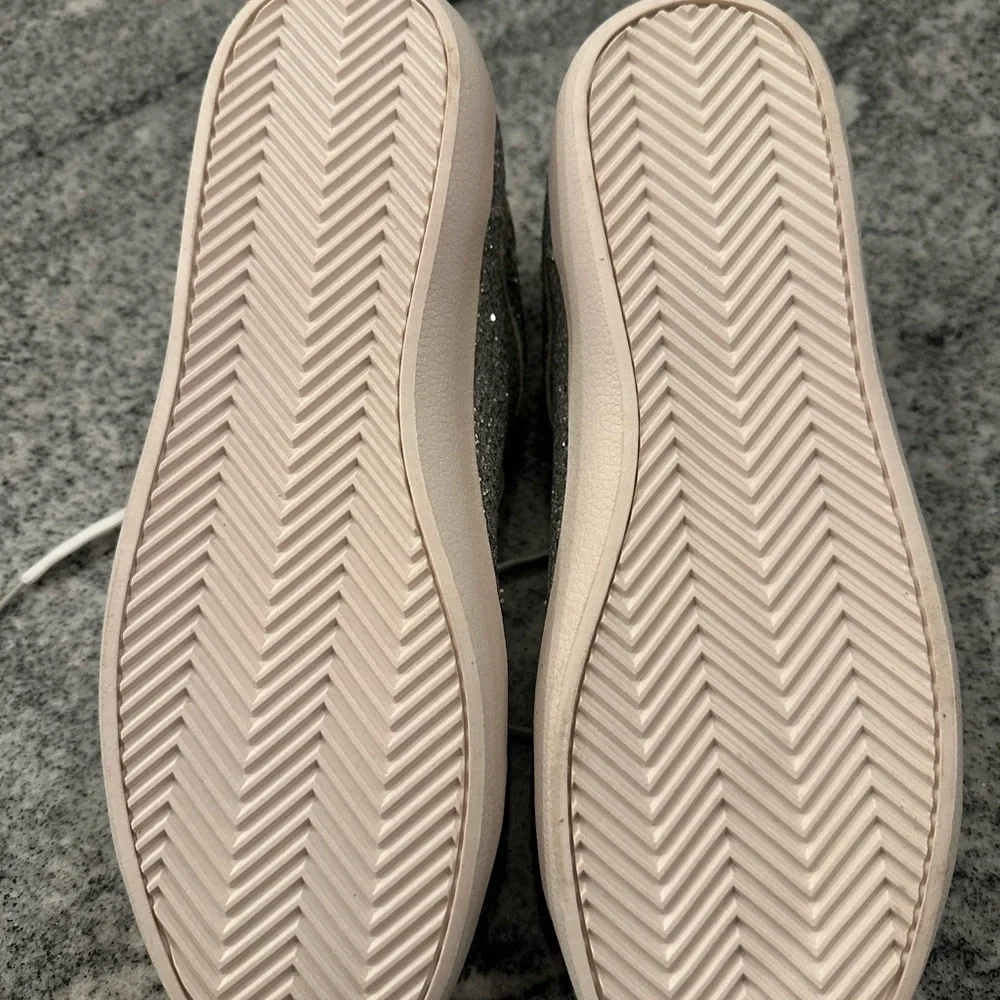 JustFab Glittery Silver and Gold Sneakers - Picture 3 of 3